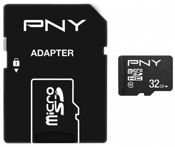 Memory card PNY microSDHC 32GB + ADAPTER