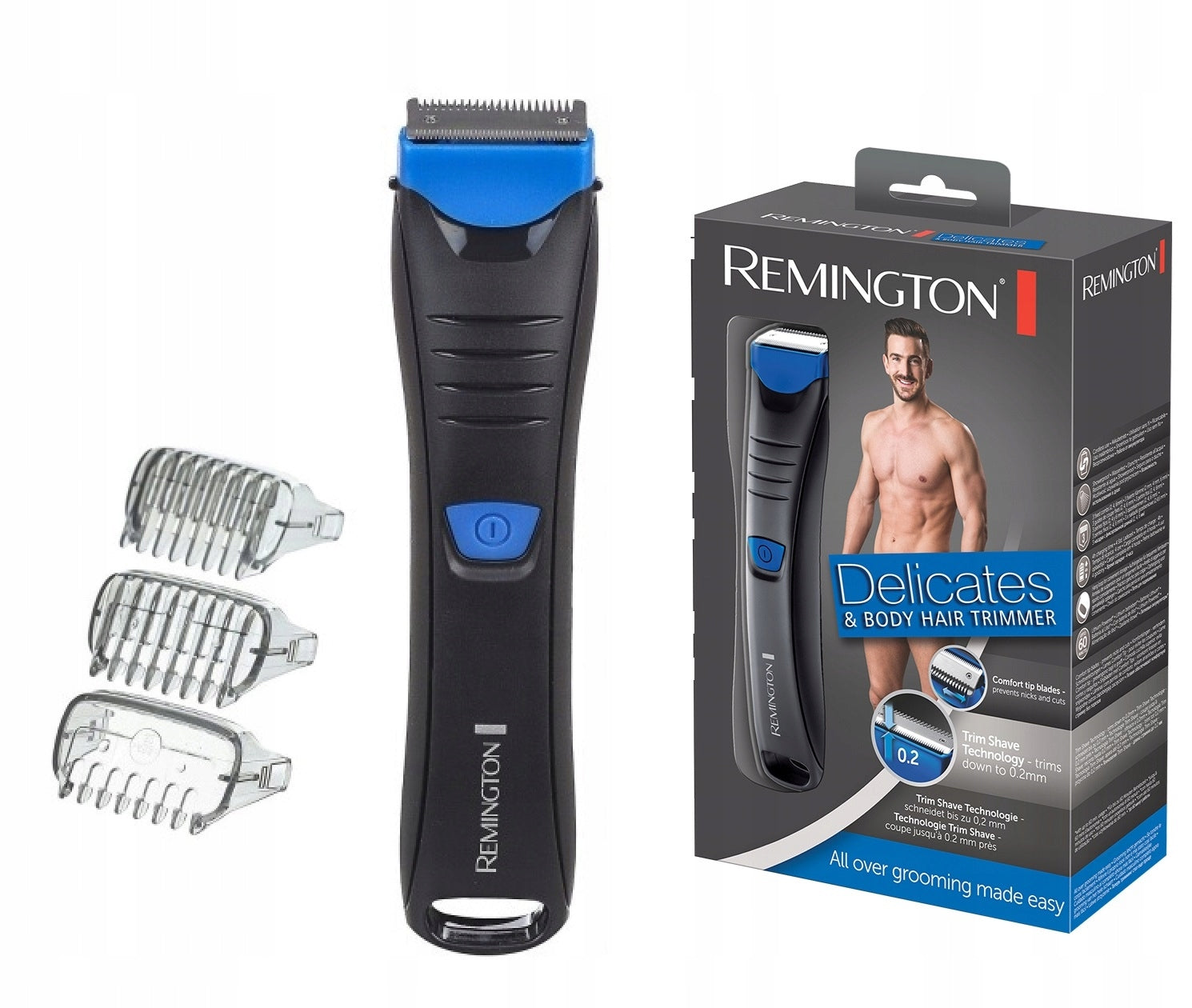 Men's Body Trimmer Shaver ,Intimate Places REMINGTON Waterproof Packaging status original