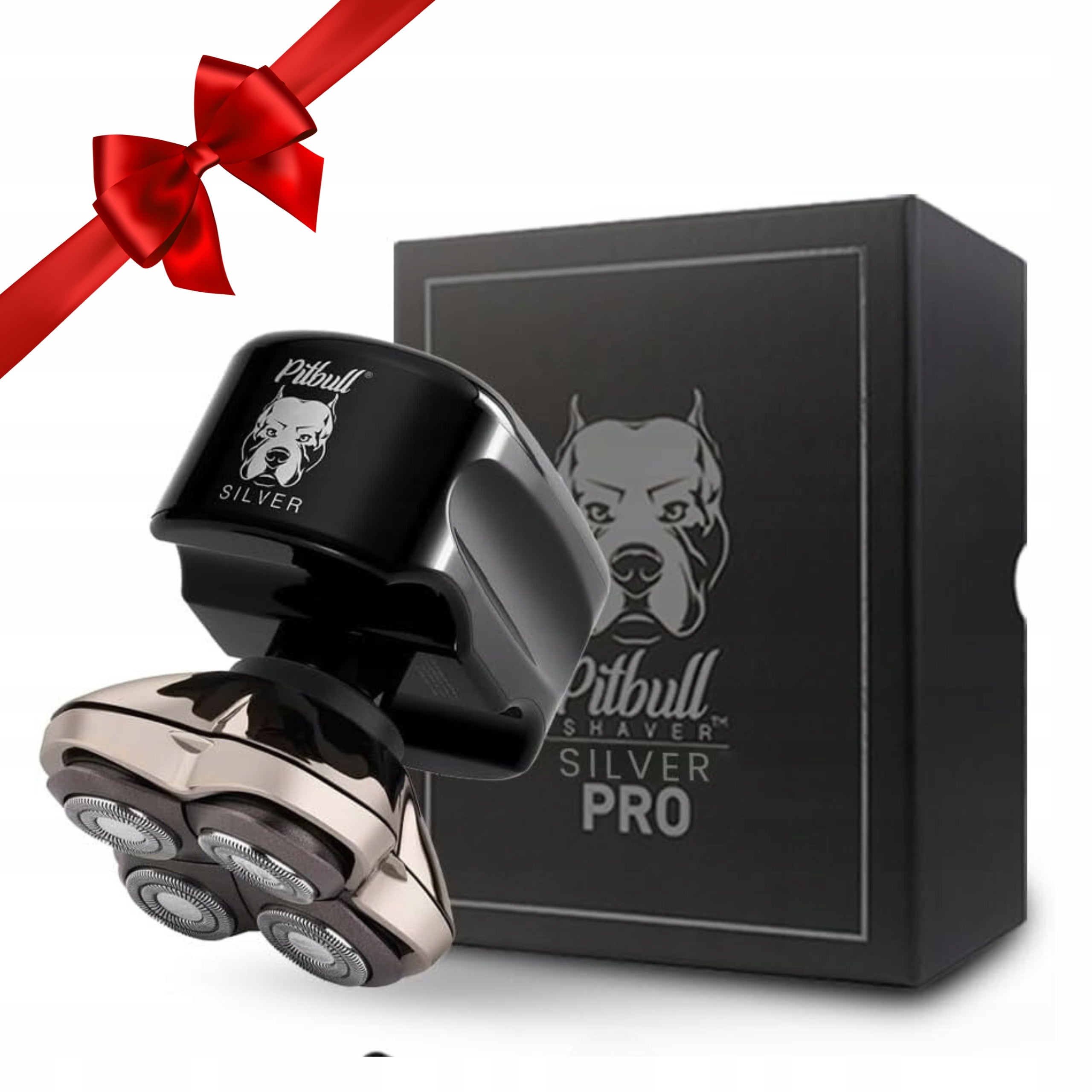 Men's ELECTRIC SHAVER Skull Shaver Pitbull Silver PRO HAIR FACIAL HAIR