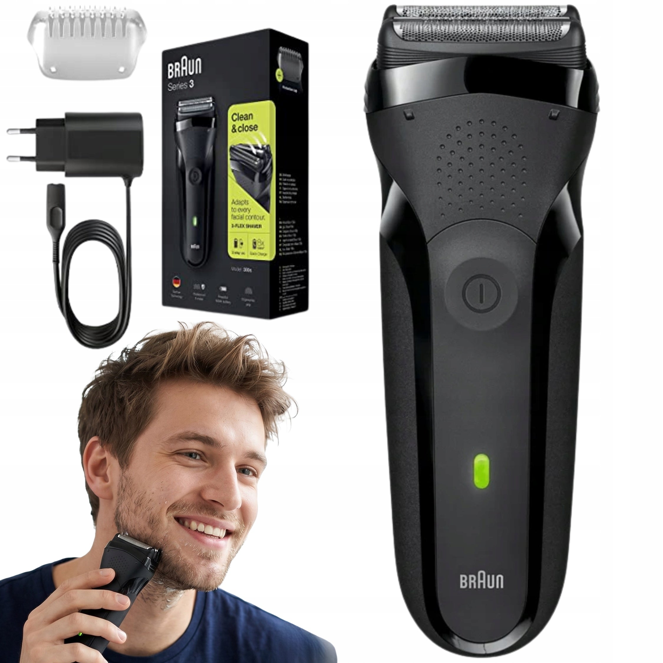 Men's Electric Shaver BRAUN Series 3 300S Black