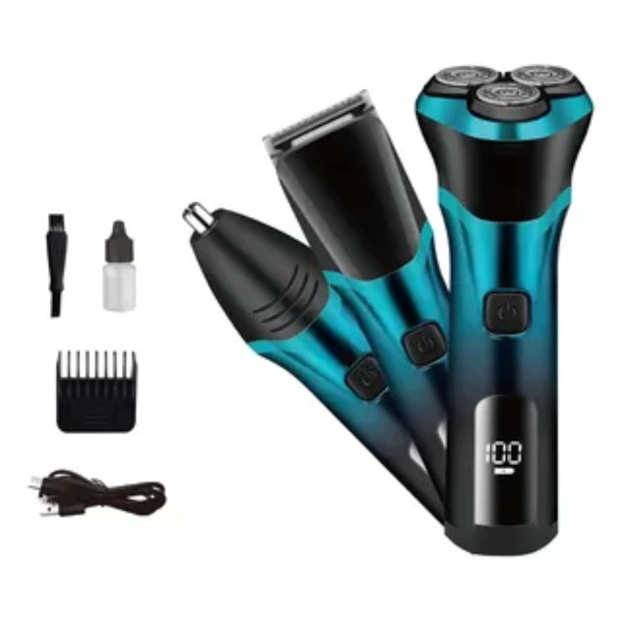 Men's Shaver 3in1 Electric Beard Trimmer Nose Ear Facial Ear LED Manufacturer code Maszynka Do Golenia Męska SK-2026