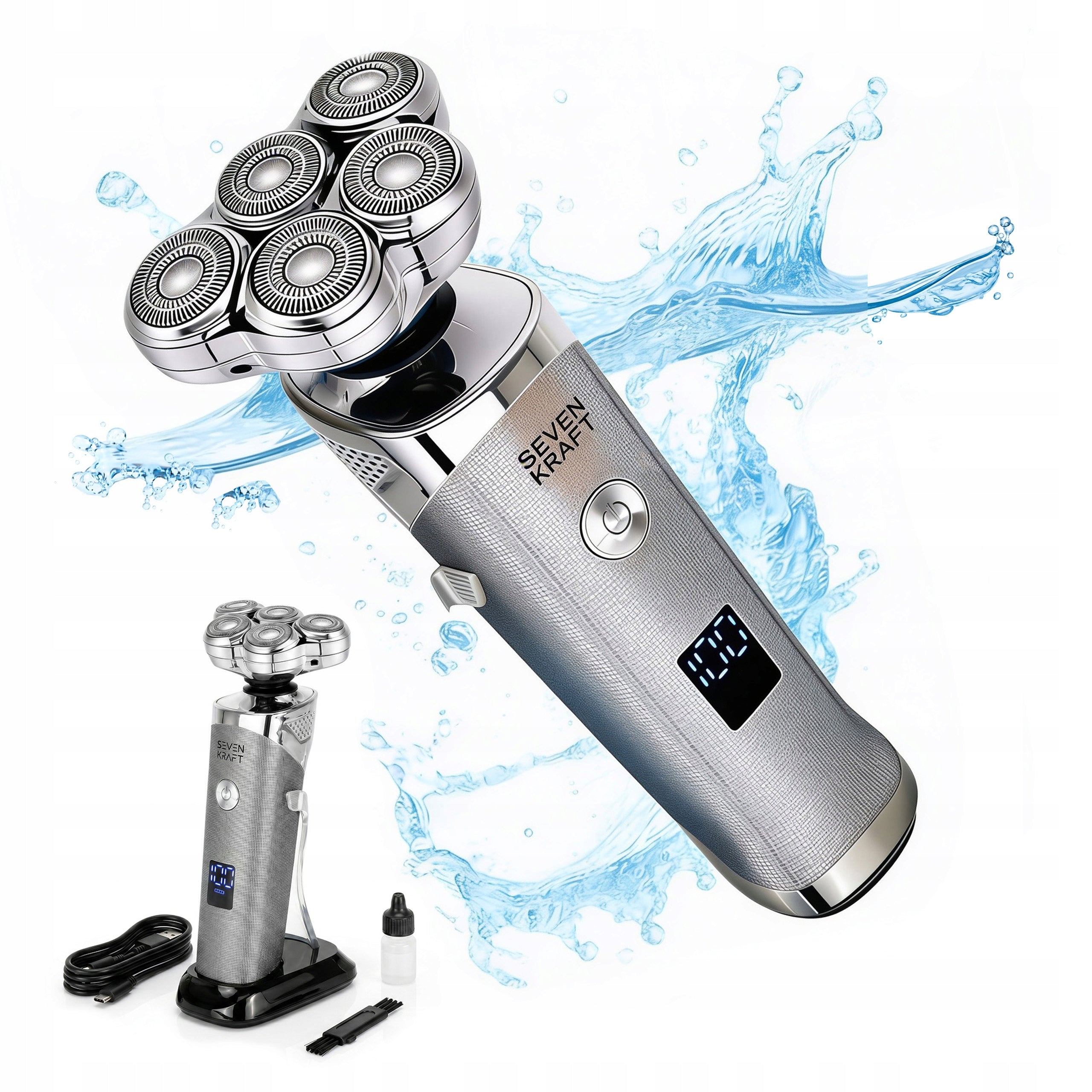 Men's Shaver Electric Facial Hair Shaving Machine for Wet