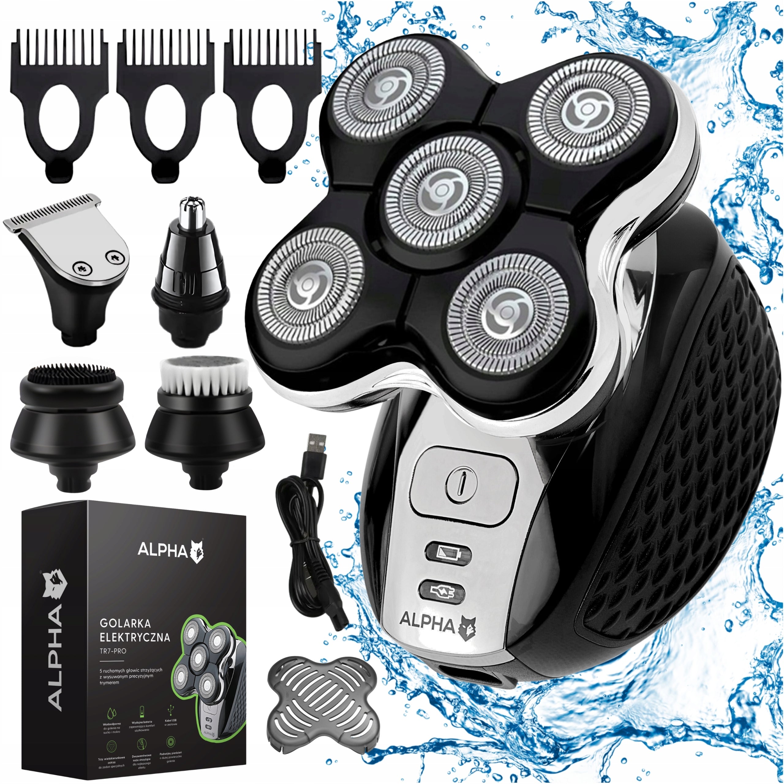 Men's Shaver + Shaving and Hair Machine + Beard and Head Nose Trimmer
