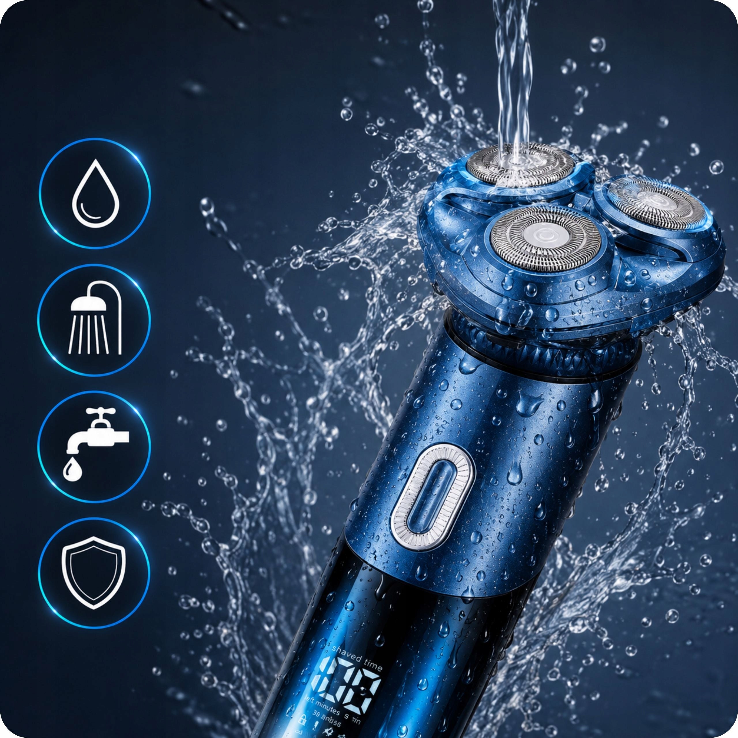Men's Shaver VGR V-392 3D LED IPX7 Wet Dry Beard Trimmer Manufacturer code elektryczna maszynka do golenia zarostu oaza7