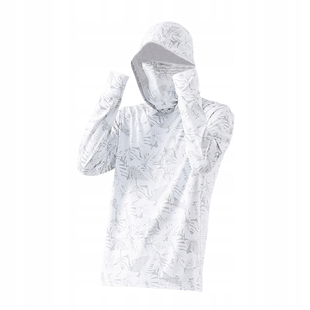Men s Sun Protection Hoodie Shirt Sun Protective Clothes L White Packaging status original