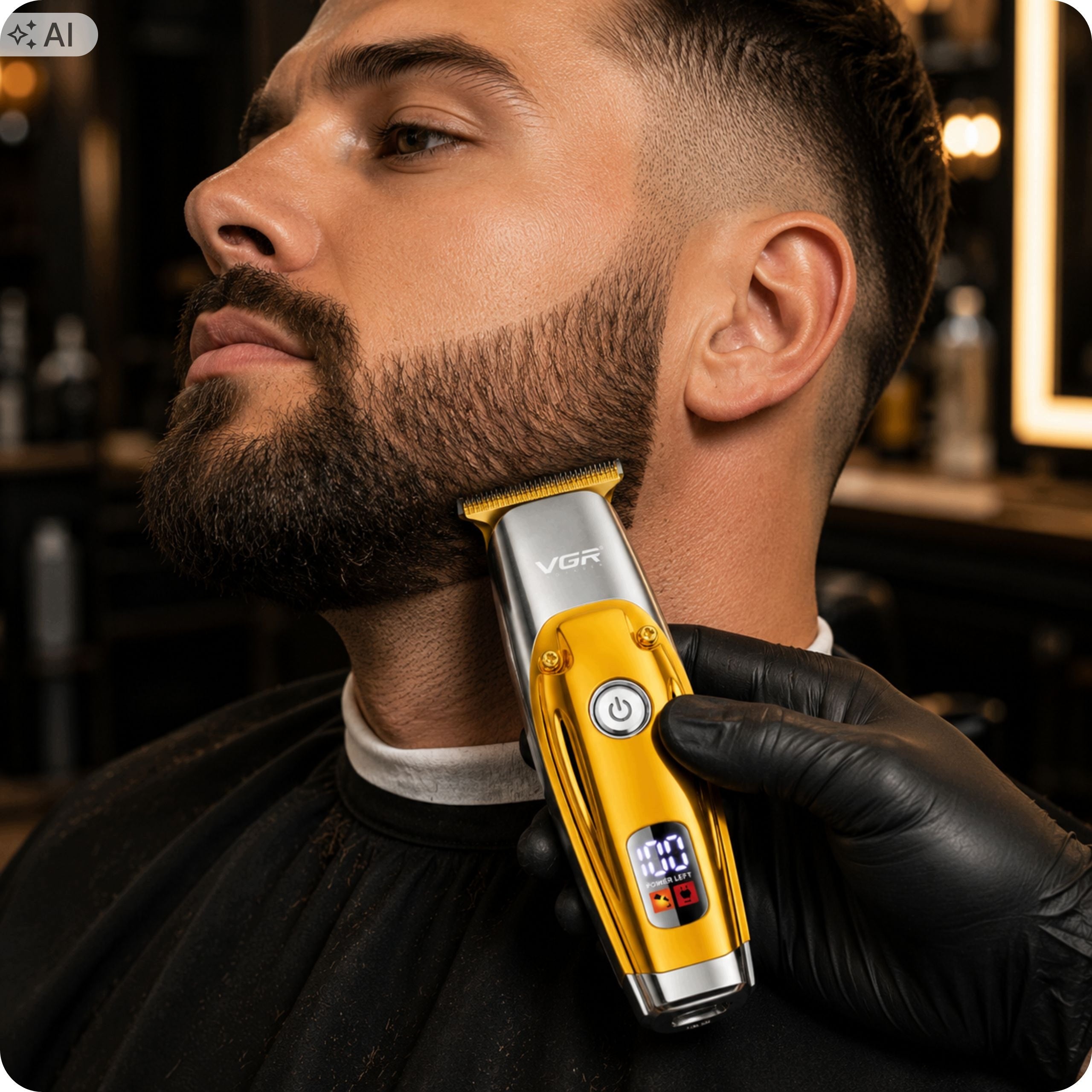 Men's Trimmer Beard Contour T-Blade LED USB Wireless Kit Manufacturer code Maszynka barberska do stylizacji