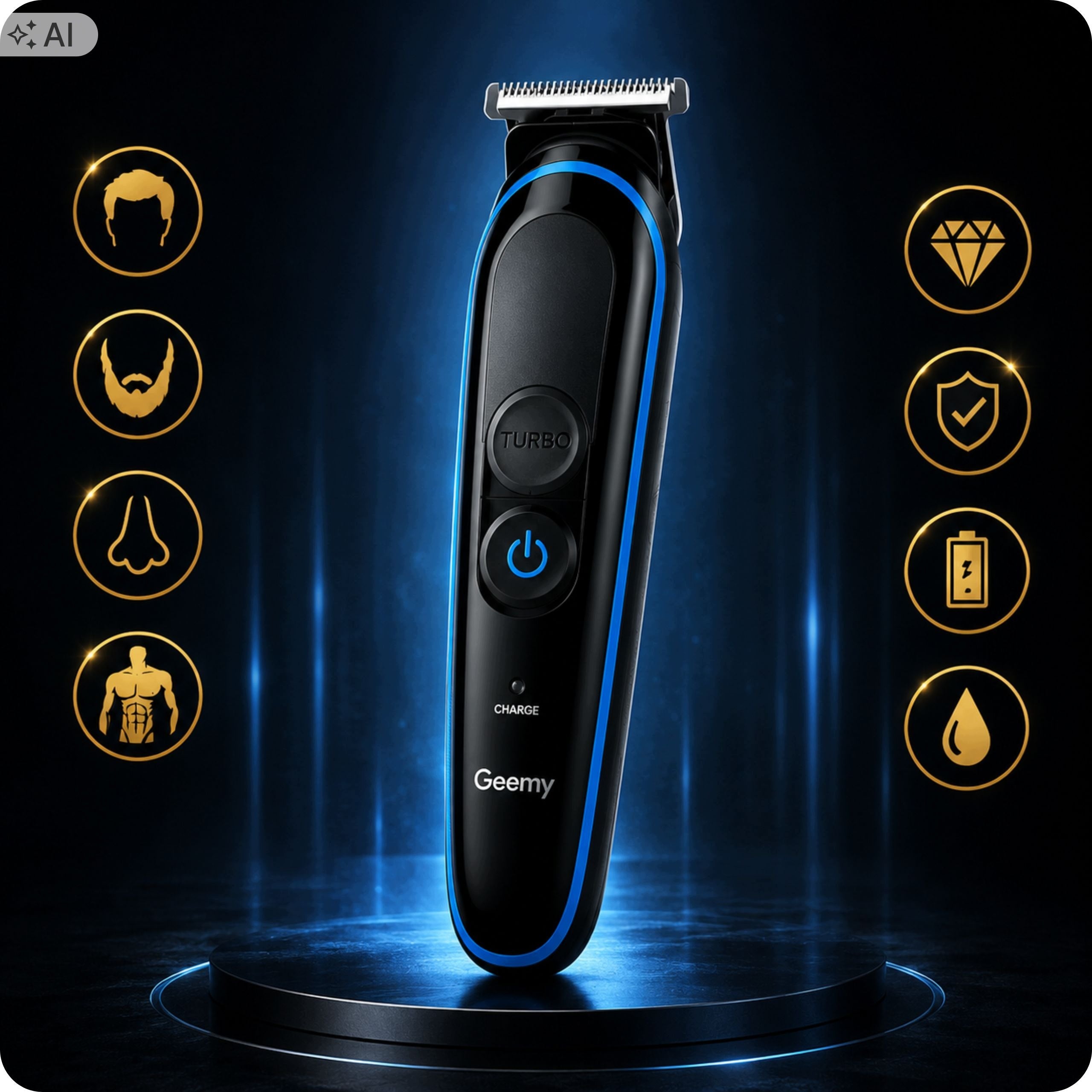 Men's Trimmer Multifunctional Beard Nose Ear Hair Body Beard 5in1 Manufacturer code Maszynka barberska do zarostu konturów