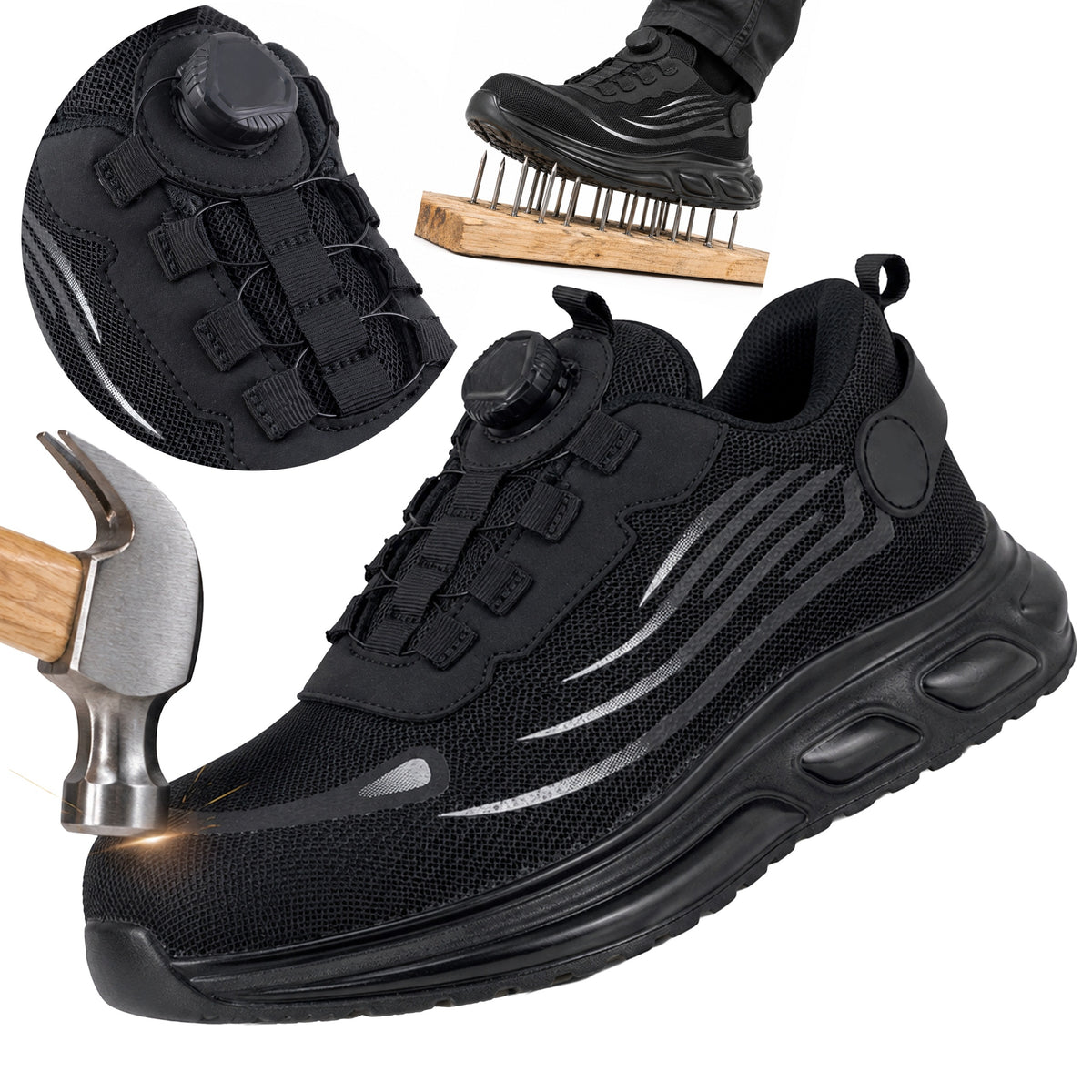 Men's Work Shoes LIGHTWEIGHT SHOES WITH LIFT ANTI-PUNCTURE Protective s3