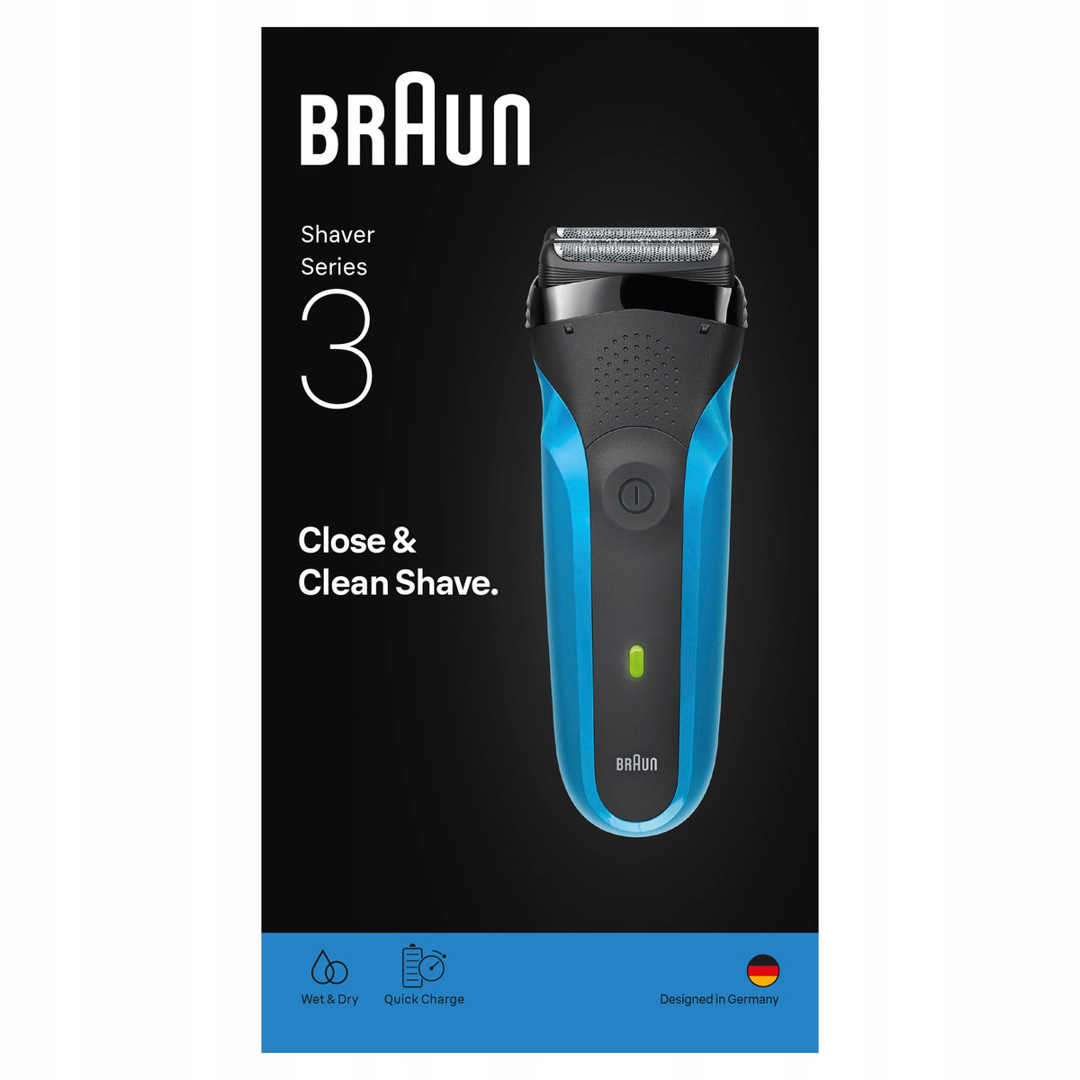 Men's electric shaver BRAUN Series 3 310s blue wet dry Wet&Dry Brand Braun