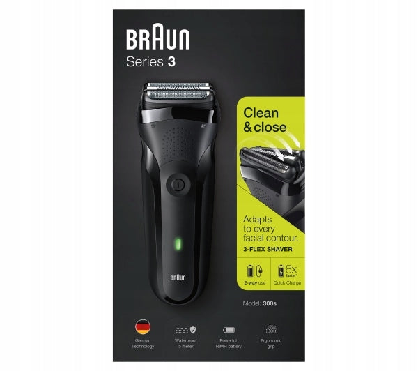 Men's shaver Braun Series 3 300 BLK/BLK Packaging status original