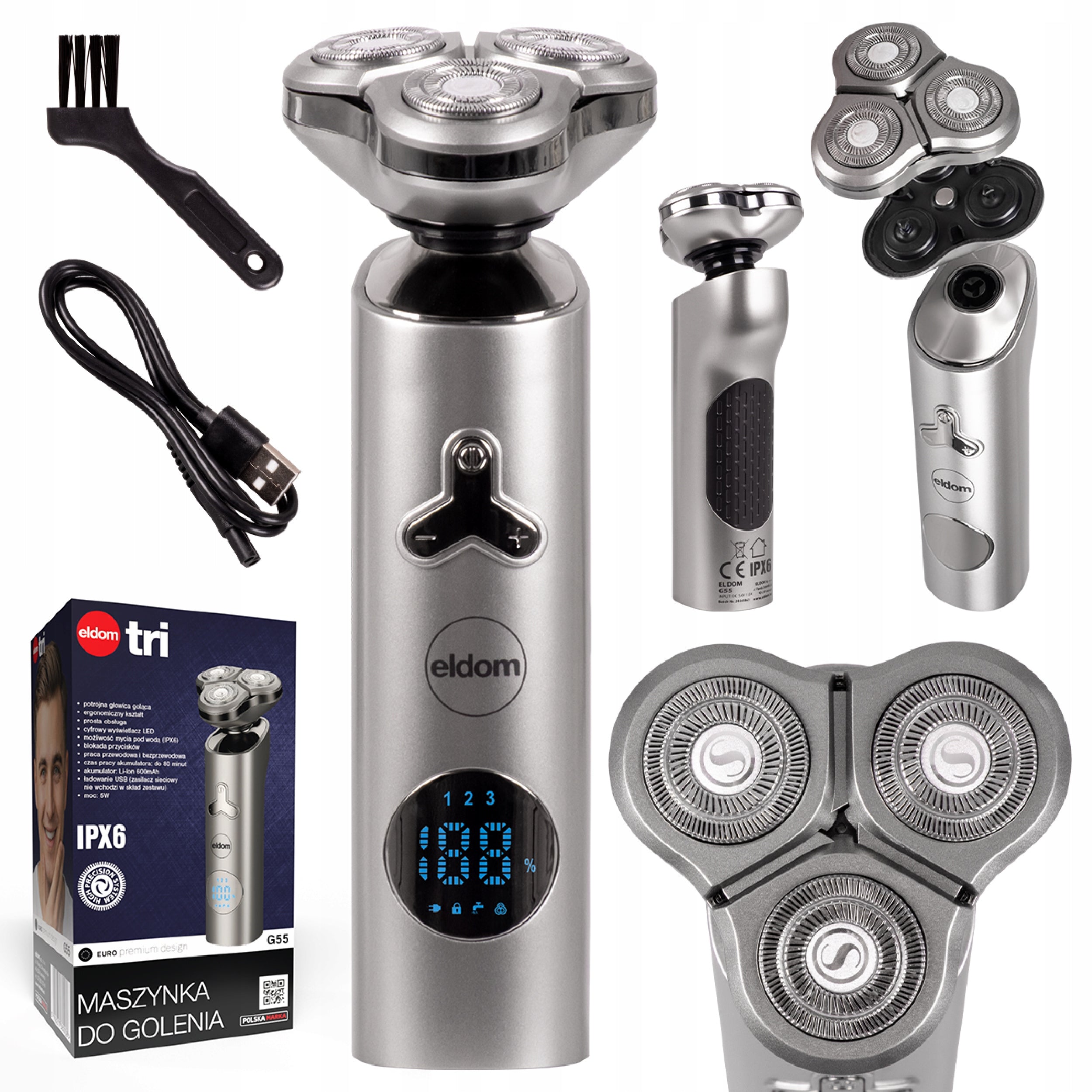 Men's shaver electric triple head G55 Eldom