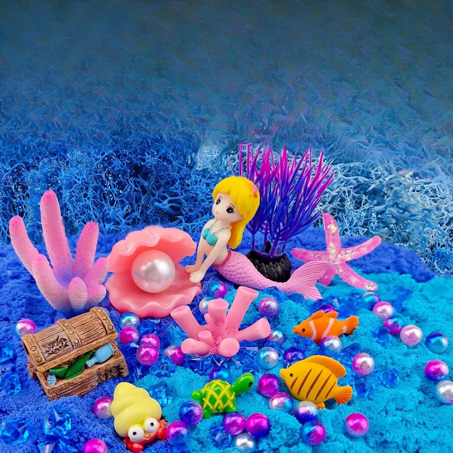 Mermaid Creative Kit for Girls Kinetic Sand DIY Night Light Packaging status original