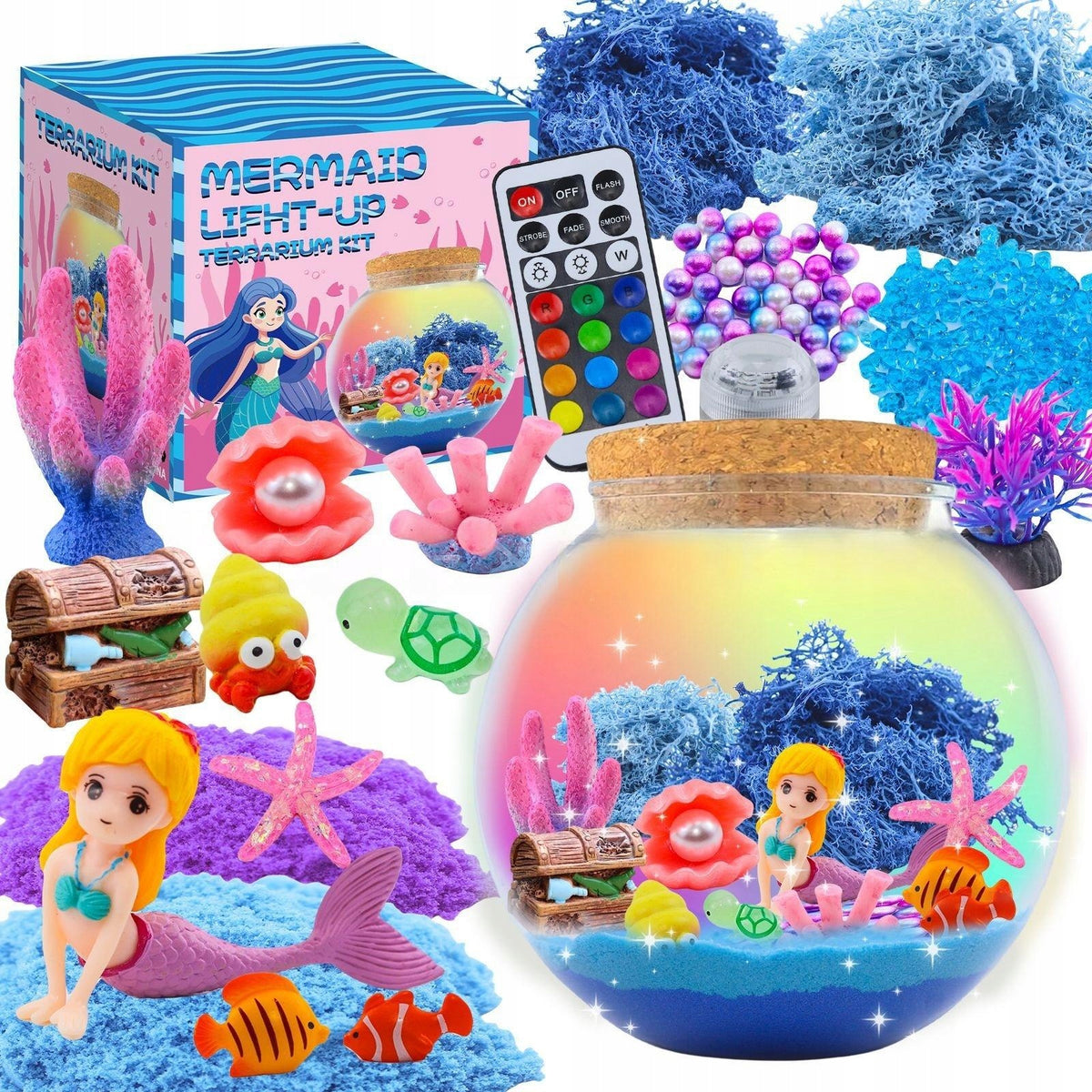 Mermaid Creative Kit for Girls Kinetic Sand DIY Night Light