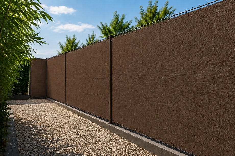 Mesh Fence Cover 1,5x10m HDPE Balcony Fence Cover BRONZE Packaging status original