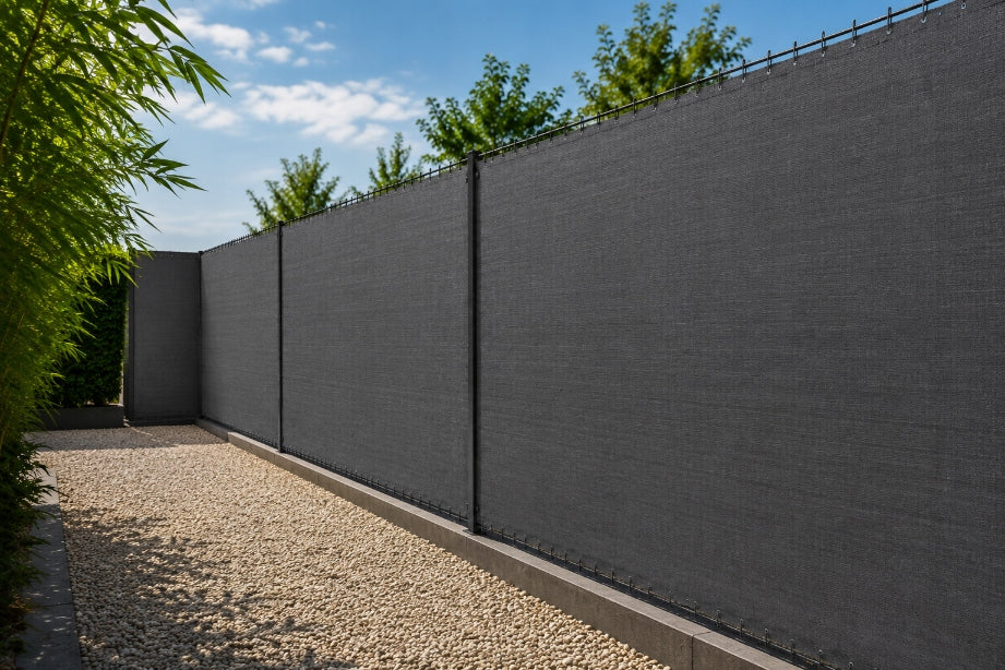Mesh Fence Cover 1,5x10m HDPE Balcony Fence Cover GREY Packaging status original