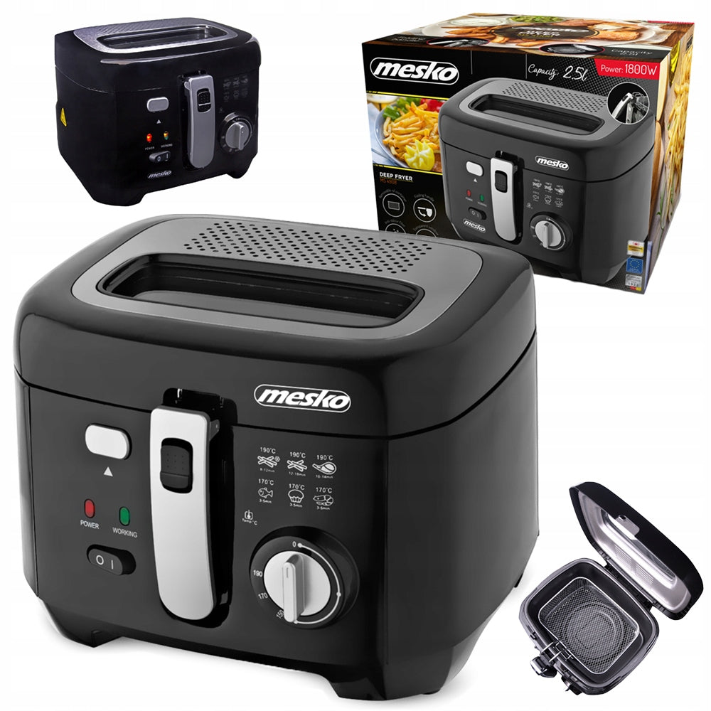 Mesko MS4908 | air fryer | 2,5l * 1800W * temperature control * black Manufacturer code MS4908