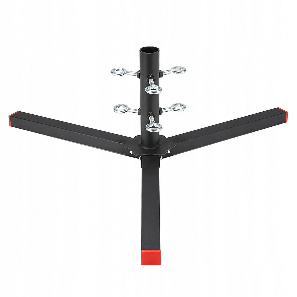 Metal Artificial Christmas Tree Stand 140-210 cm Folding Black