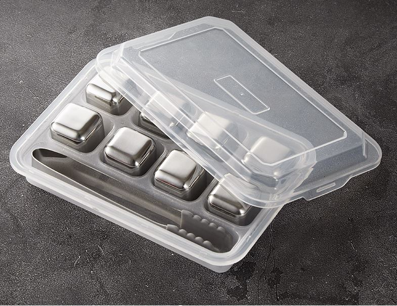 Metal Bartending Cubes for Whiskey Drinks 8pcs Rainbow Case Manufacturer code 03