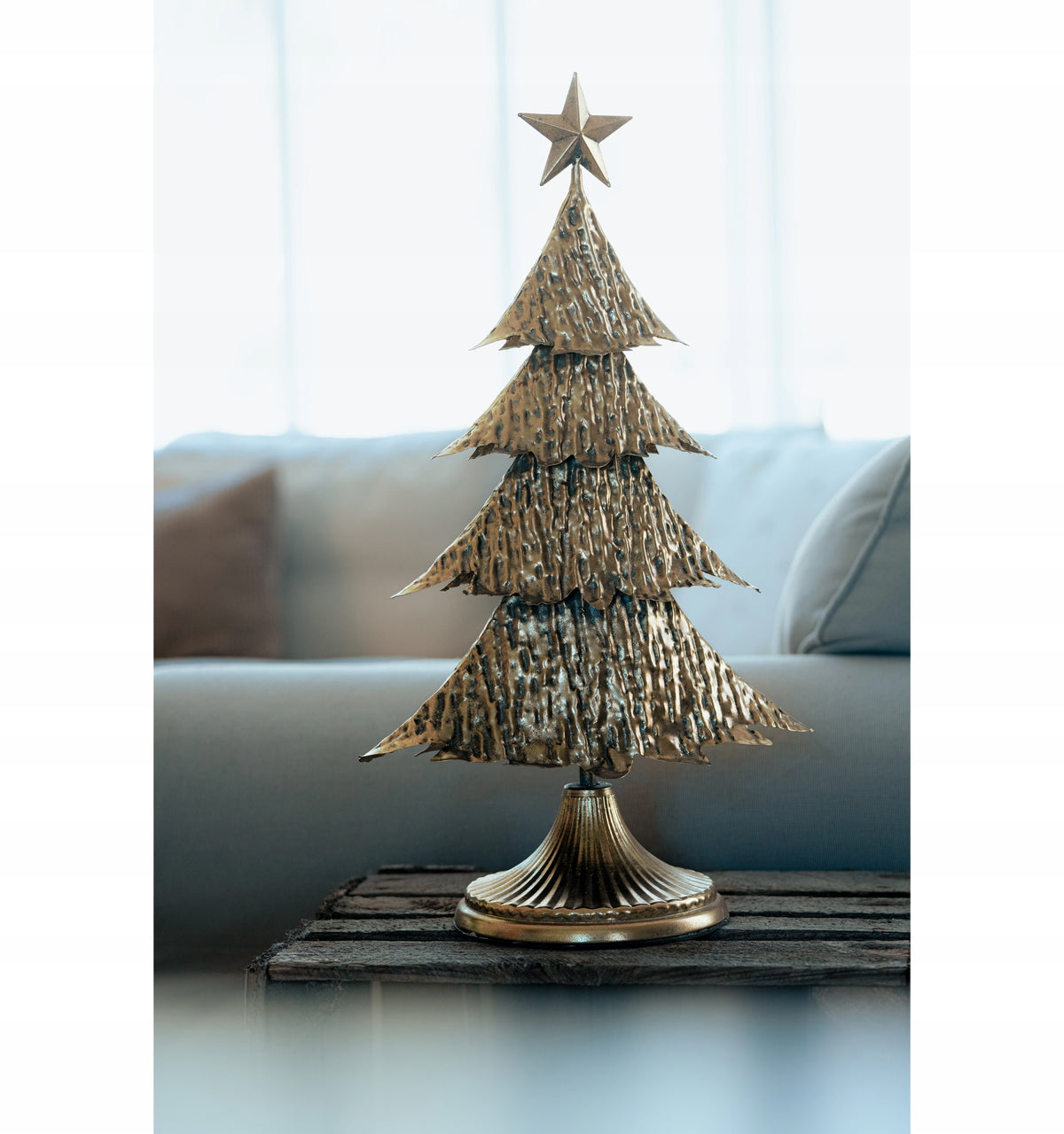 Metal Christmas Tree Gold 54cm | Christmas Decoration Manufacturer code 60291