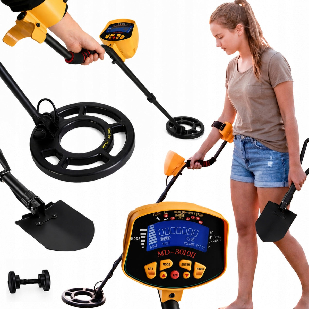 Metal DETECTOR Handheld Metal DETECTOR WATERPROOF + Folding SAPPER