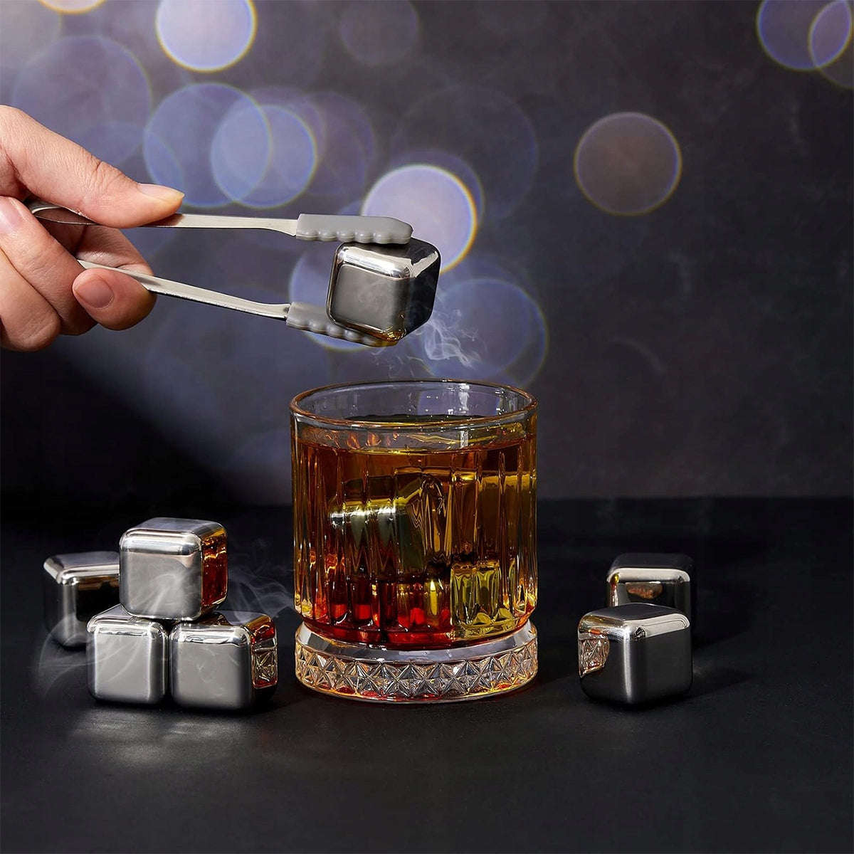 Metal Drink Cubes Cooling Whiskey 12 Pack Stainless Steel Manufacturer no brand