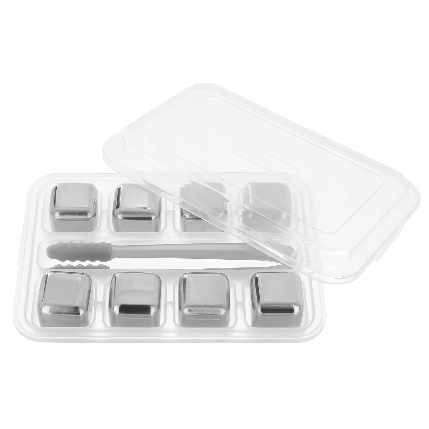 Metal Drink Cubes Cooling Whisky 8 Pcs Stainless Steel Packaging status original