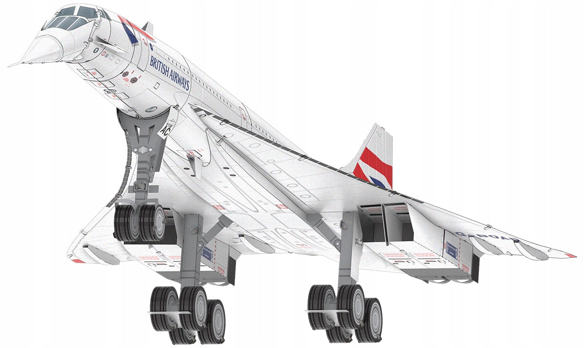 Metal Earth Concorde metal 3D model for folding.