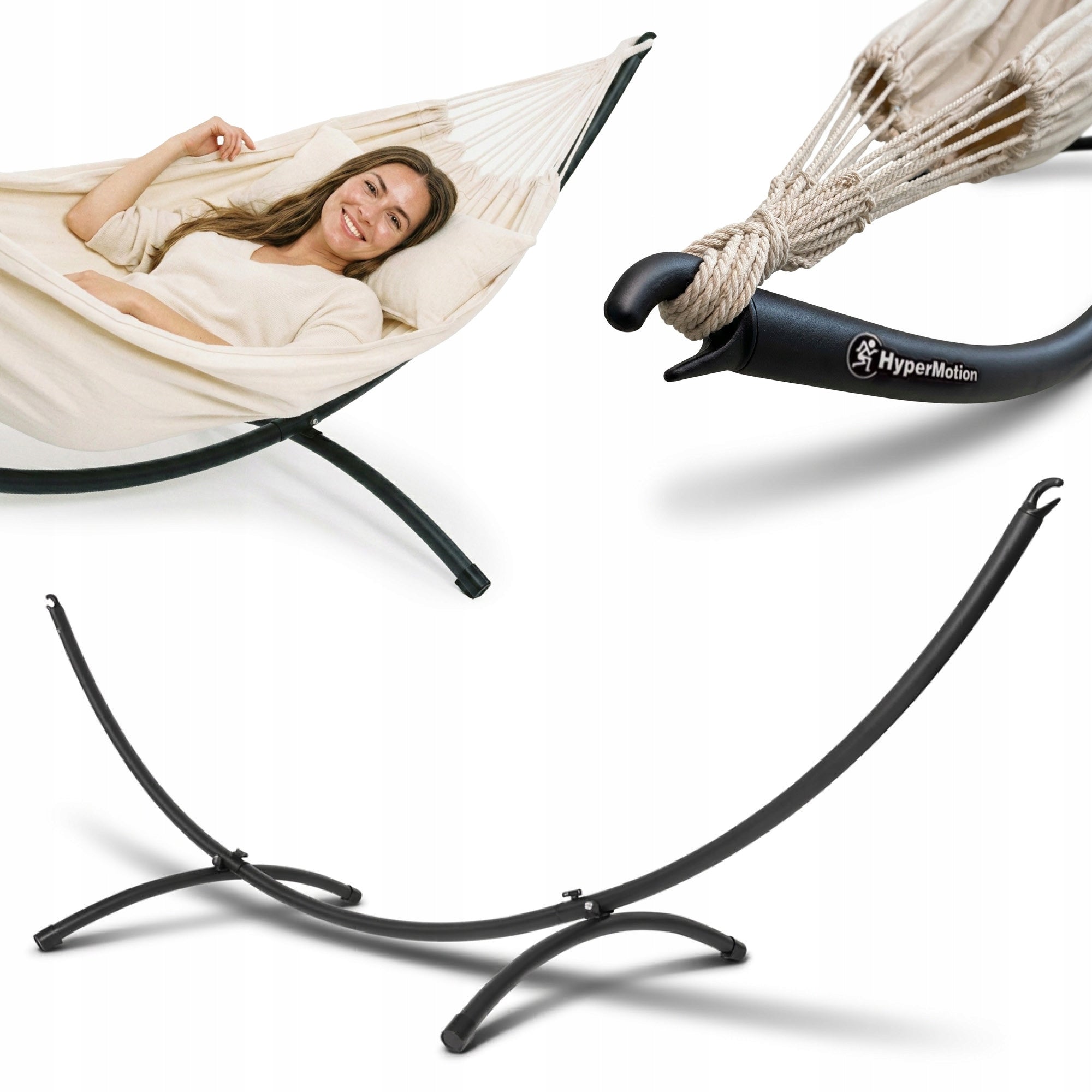 Metal Hammock Frame, Sturdy Garden Hammock Stand - Arched