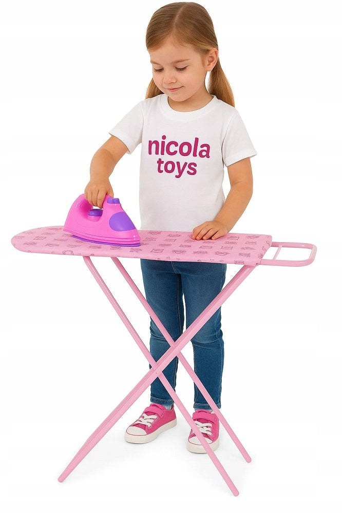 Metal Ironing Board for Children + Iron Household Appliances Set Board 1023 Brand Nicola Toys