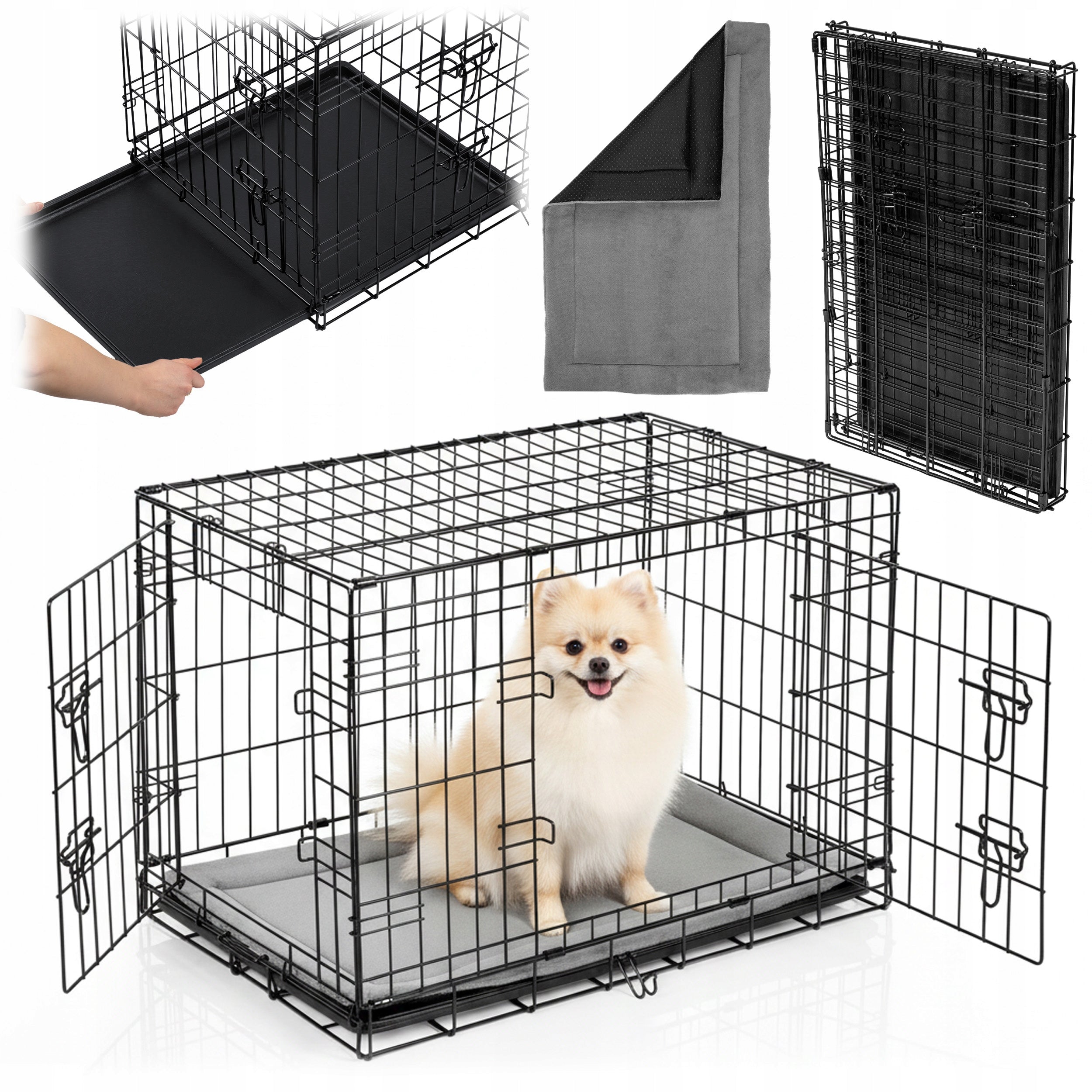 Metal Kennel Cage Dog Transporter 75x45x54 Bed freebie