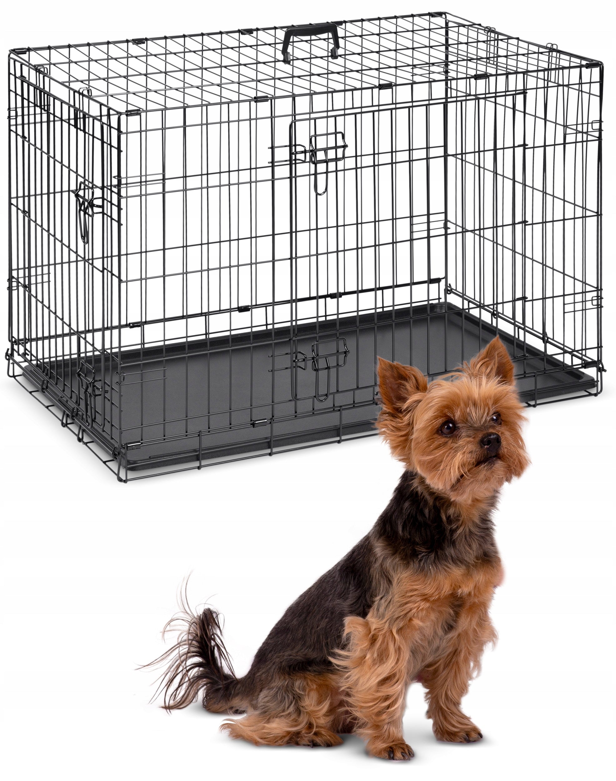 Metal Kennel Cage Playpen Catwalk Dog Transporter 75x45x54 Packaging status original