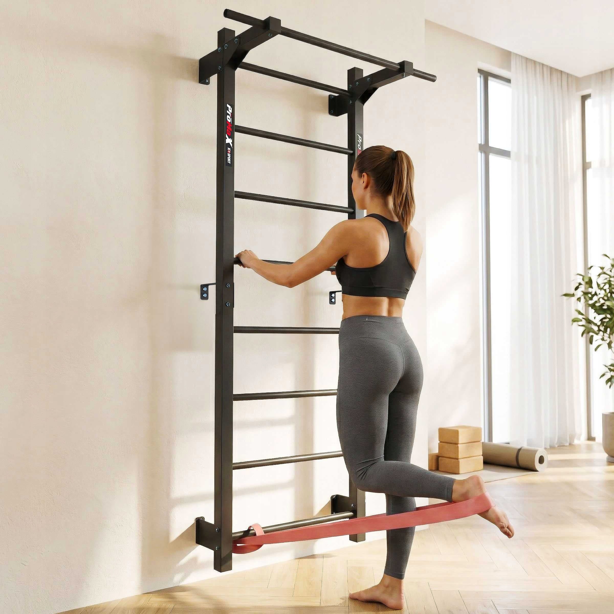 Metal Ladder for Gymnastic Exercises with Bar for Kids and Adults Manufacturer code KSSL094