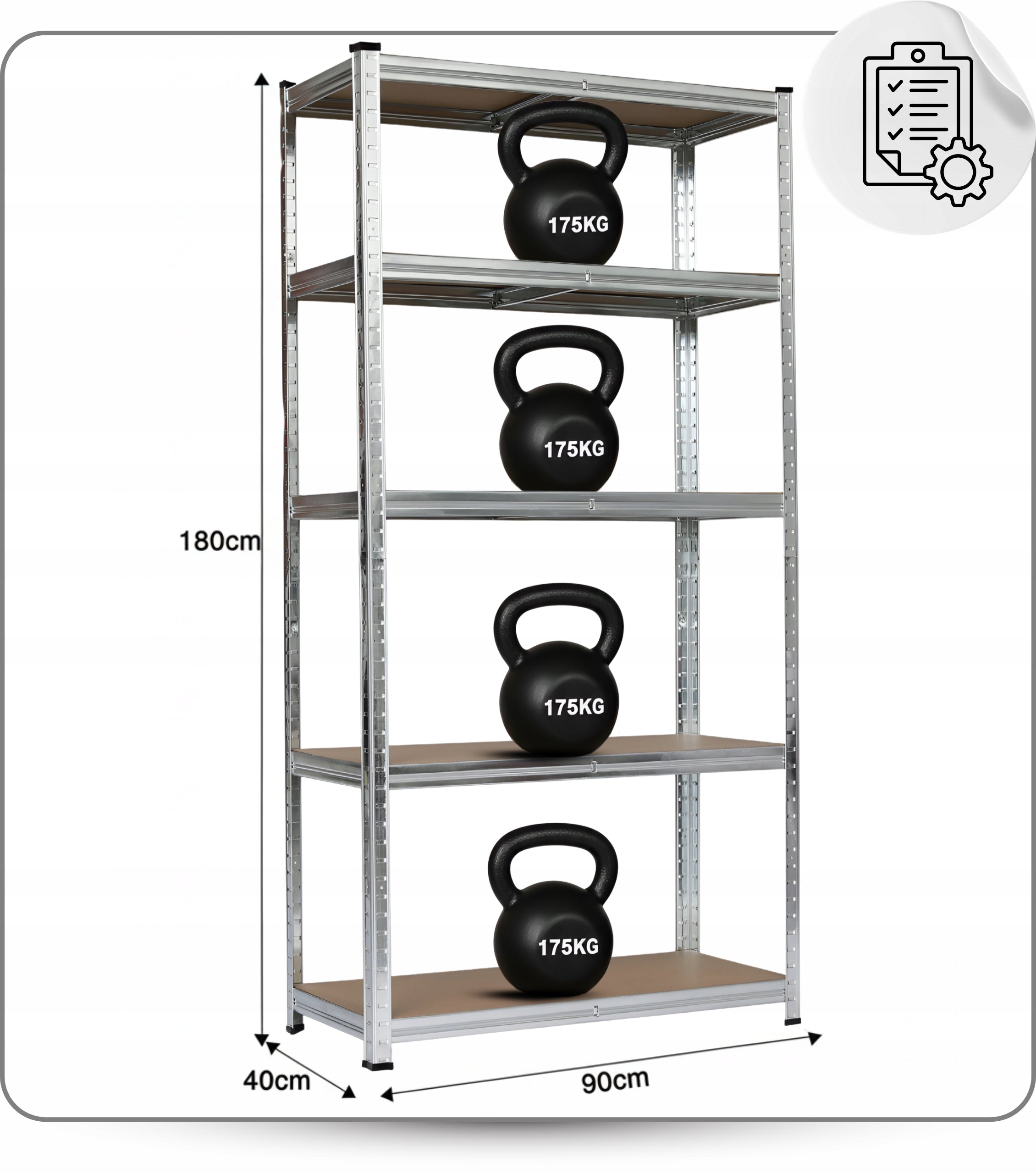 Metal Shelving Set 3pcs Corner Warehouse Garage Workshop 180x250 Manufacturer code Regał metalowy narożny 180x270x70cm