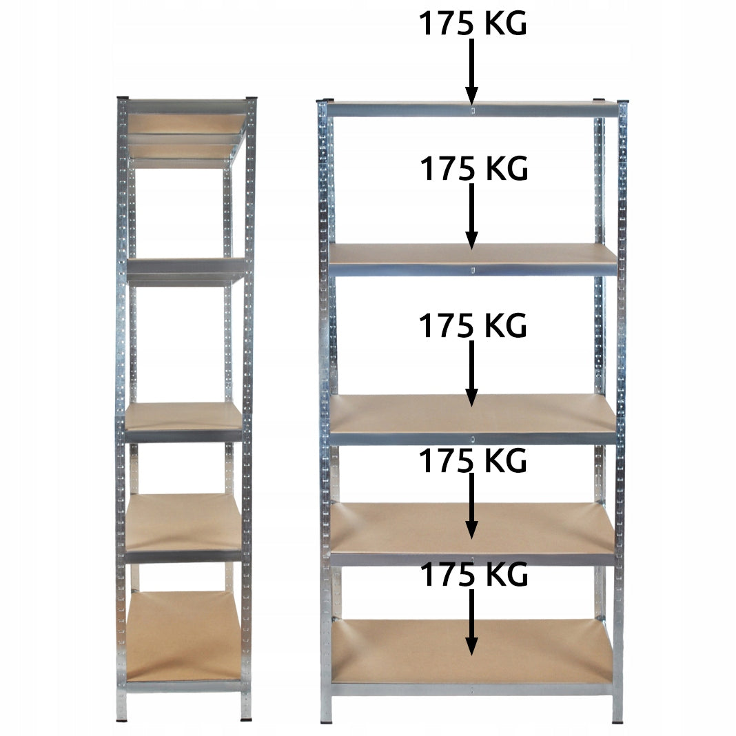 Metal Storage Rack 220x100x45 cm Garage 5 Shelves 875 kg for Garage Manufacturer code 663453