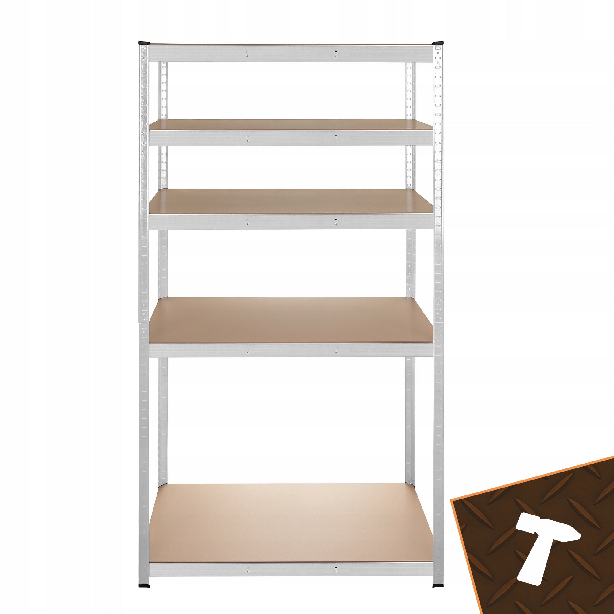 Metal Storage Rack 5 Shelves for Basement Garage Great Strong 1000kg 1T Manufacturer code Regał magazynowy - 180x100x60 Bigstren