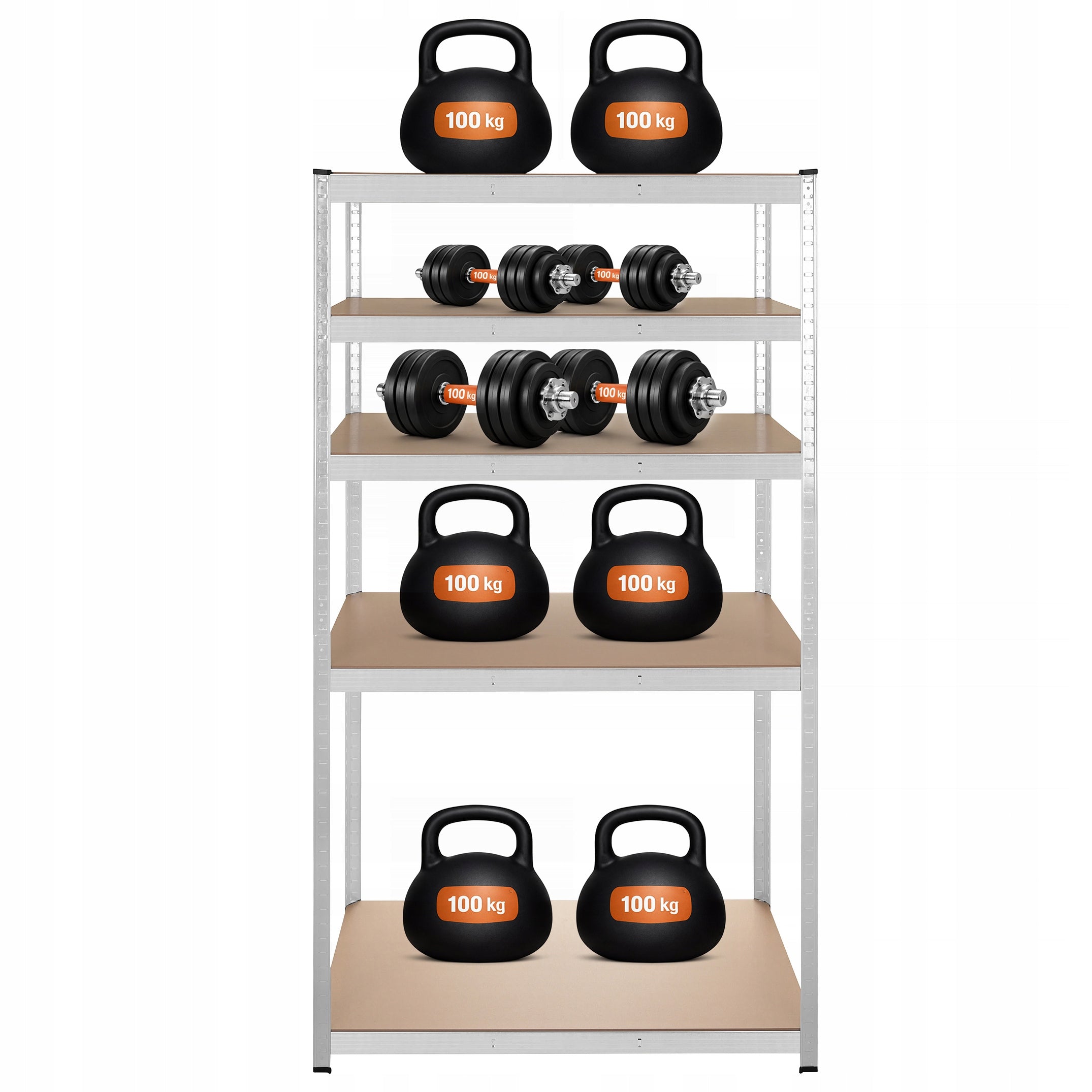 Metal Storage Rack 5 Shelves for Basement Garage Great Strong 1000kg 1T Packaging status original
