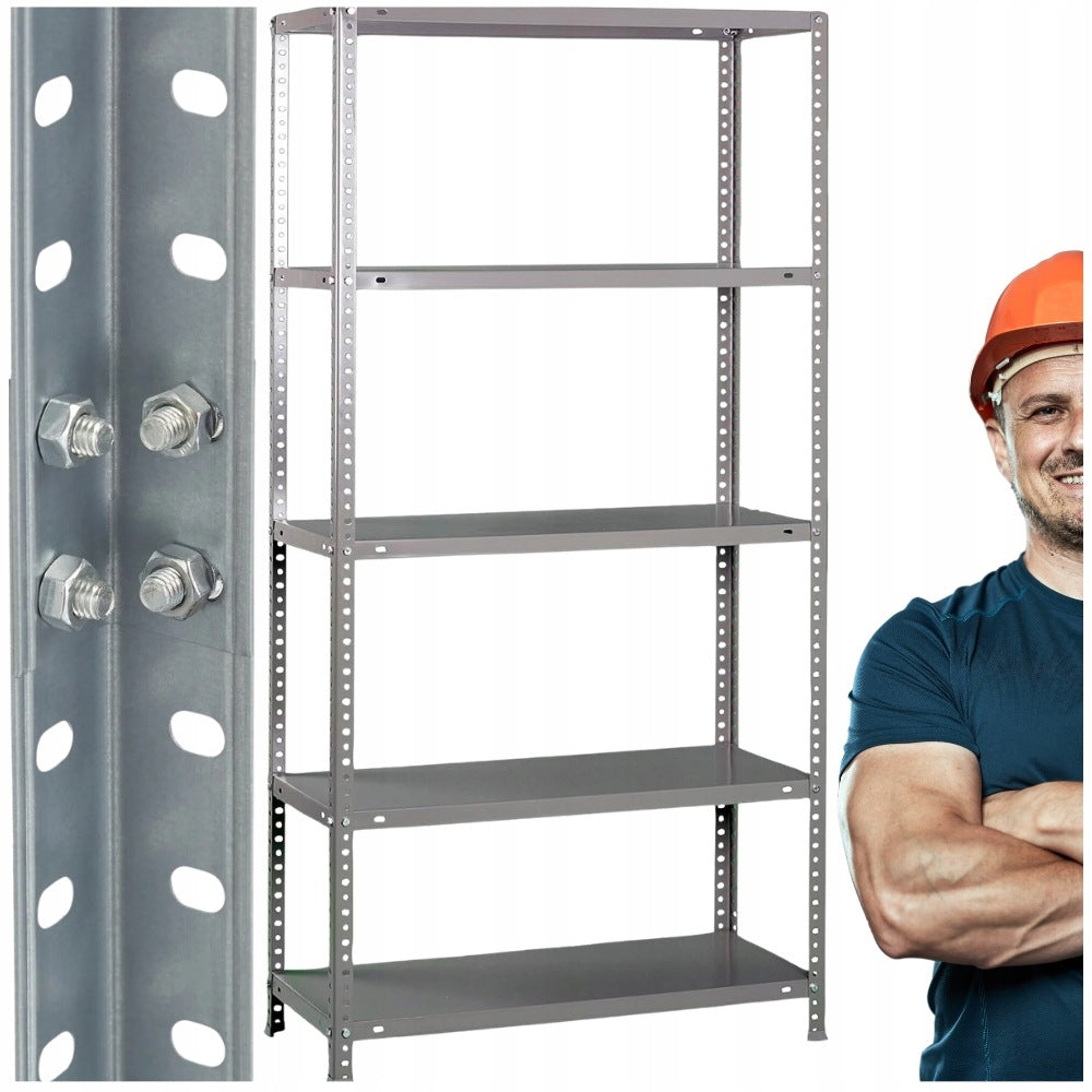 Metal Storage Rack Twisted Workshop 5 Metal Shelves 180x90x40