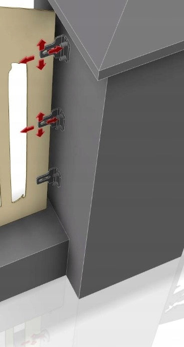 Metal bars vertical span 20cm galvanized frame 60x40 profile color Element width 15 cm