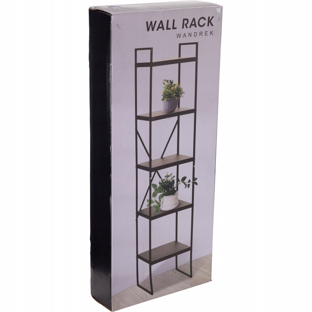 Metal bookcase with 5 shelves 27 x 27 x 130 cm