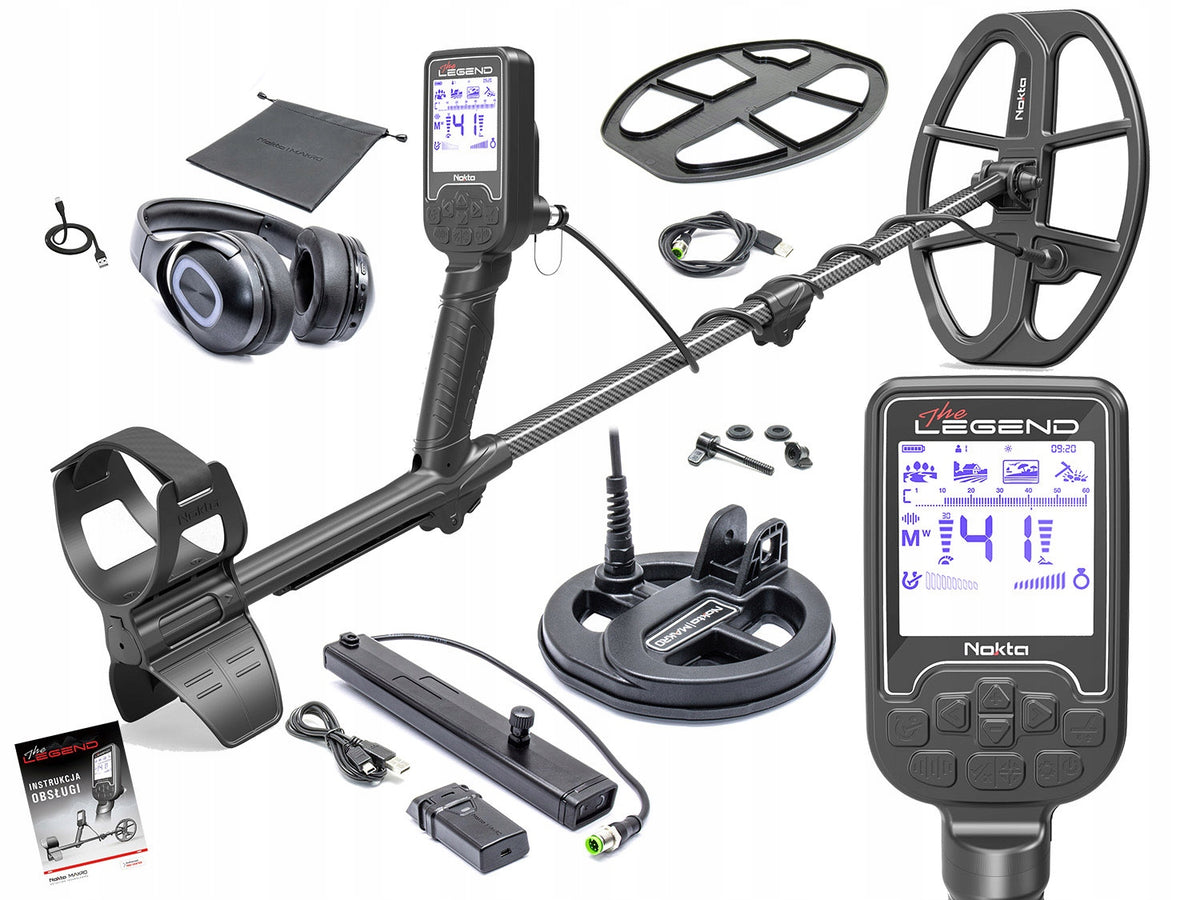 Metal detector Nokta The Legend Pro LG30 + LG15 v 1.17 BT + aku headphones