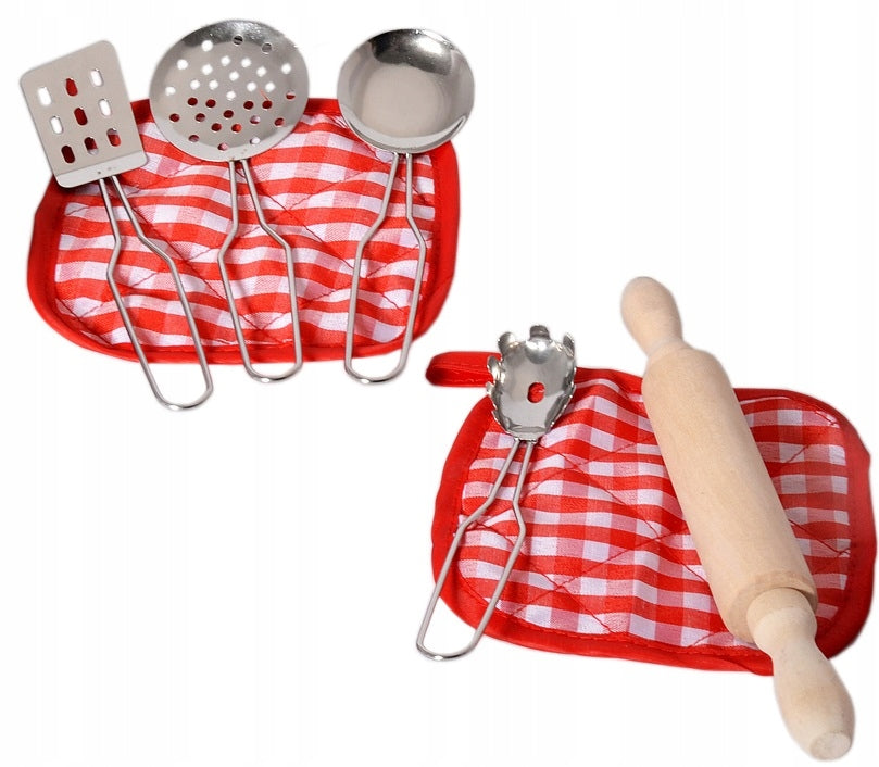 Metal dishes pots pan accessories cloth roller bowl 15ele Batteries included no
