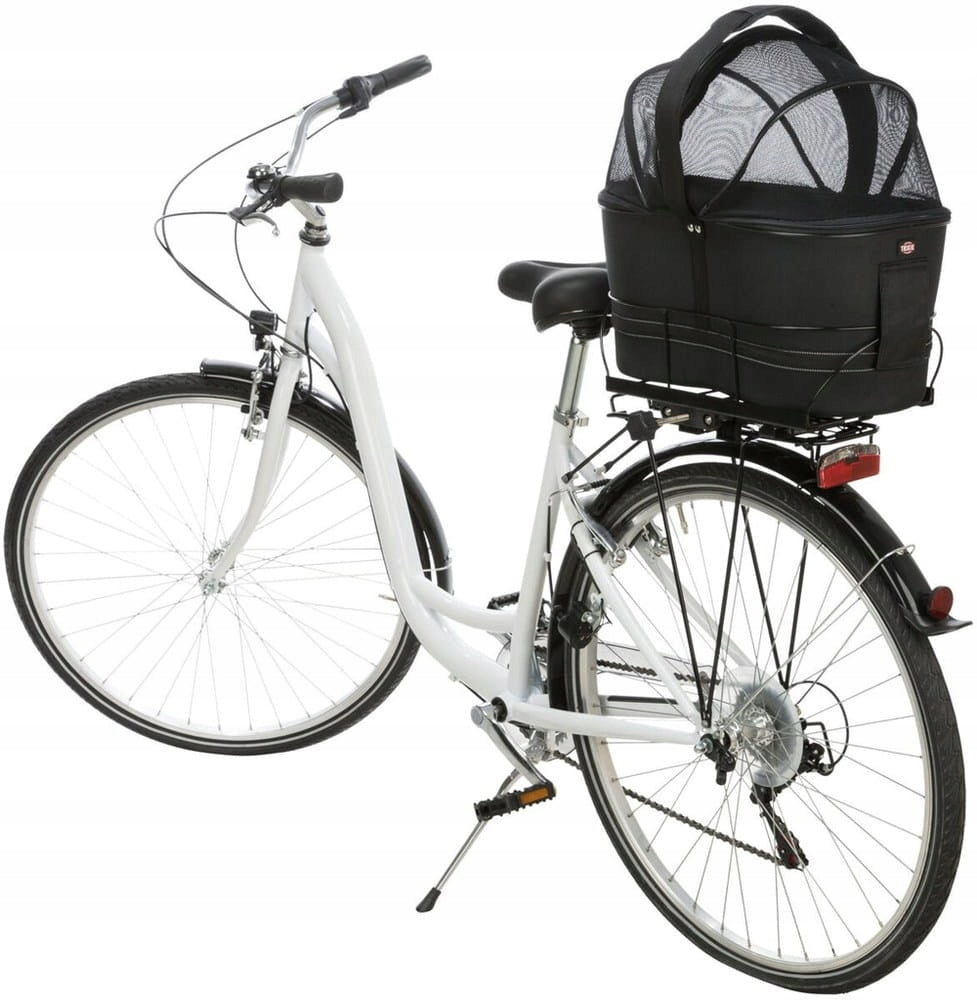 Metal dog and cat bicycle bag with leash up to 6 kg 29 x 42 x 48 cm Packaging status original