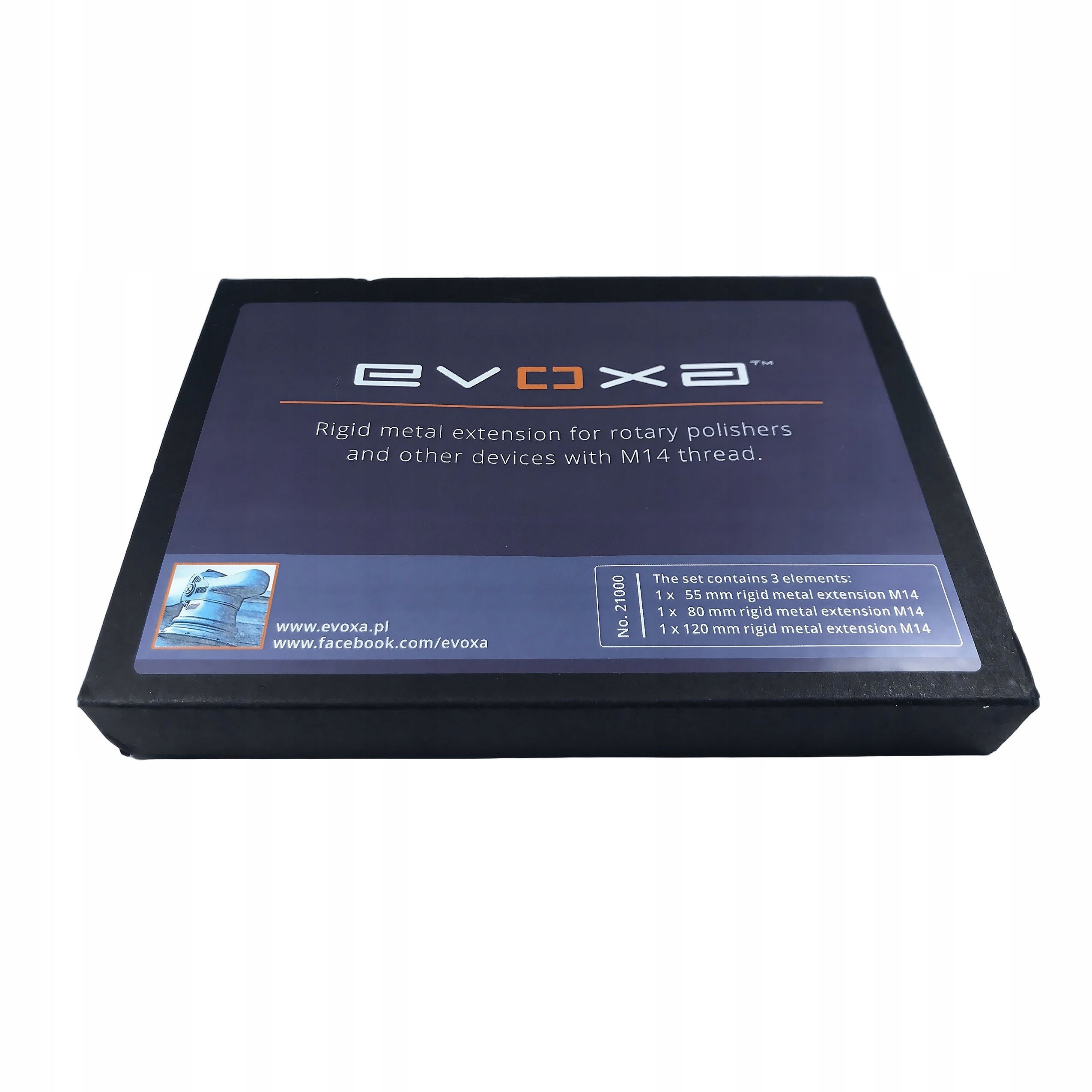 Metal extensions for rotation M14 Evoxa - set of 3: 55mm, 80mm, 125mm Brand Evoxa