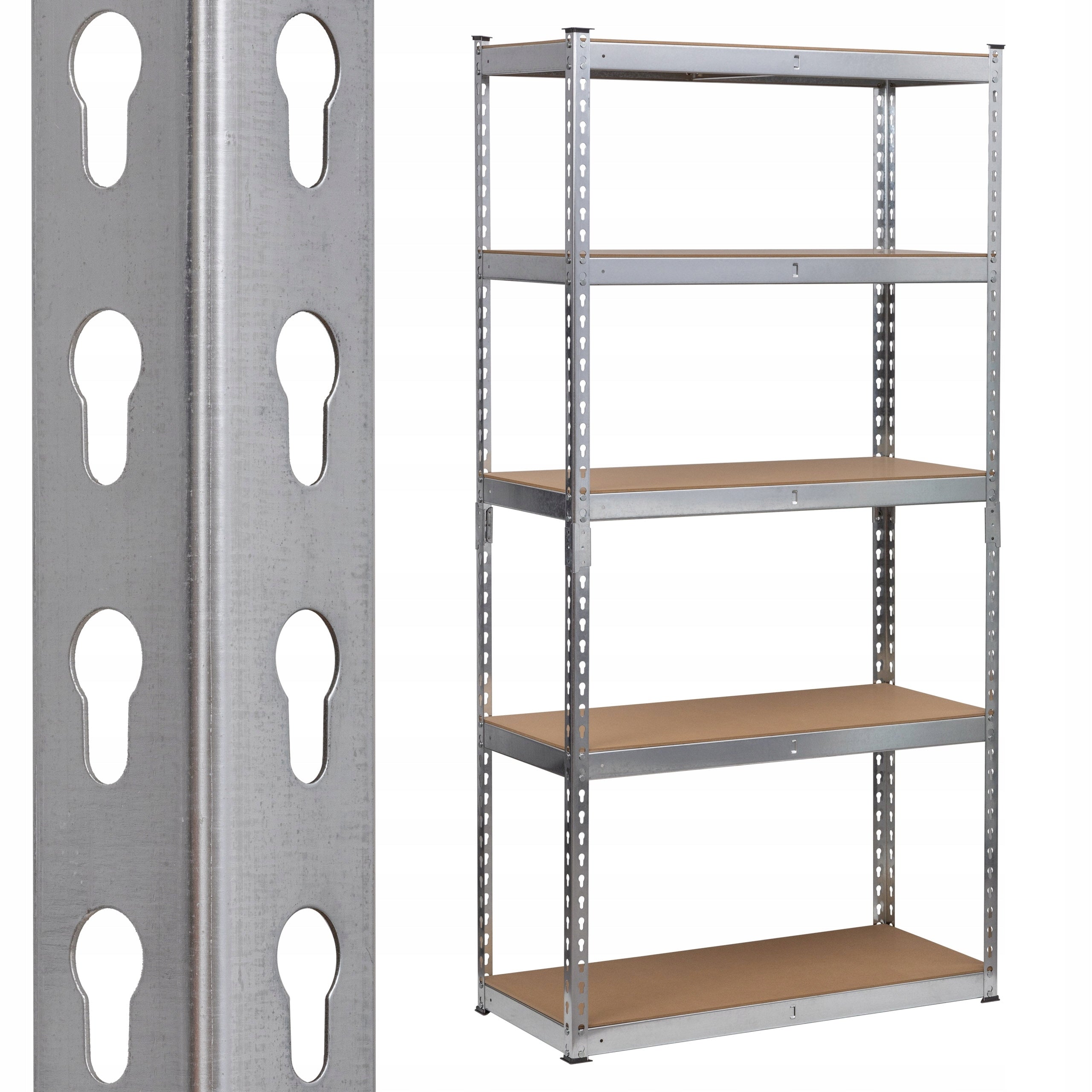 Metal rack RIVET storage STRONG 5x265 kg 180x90x40cm DOOC