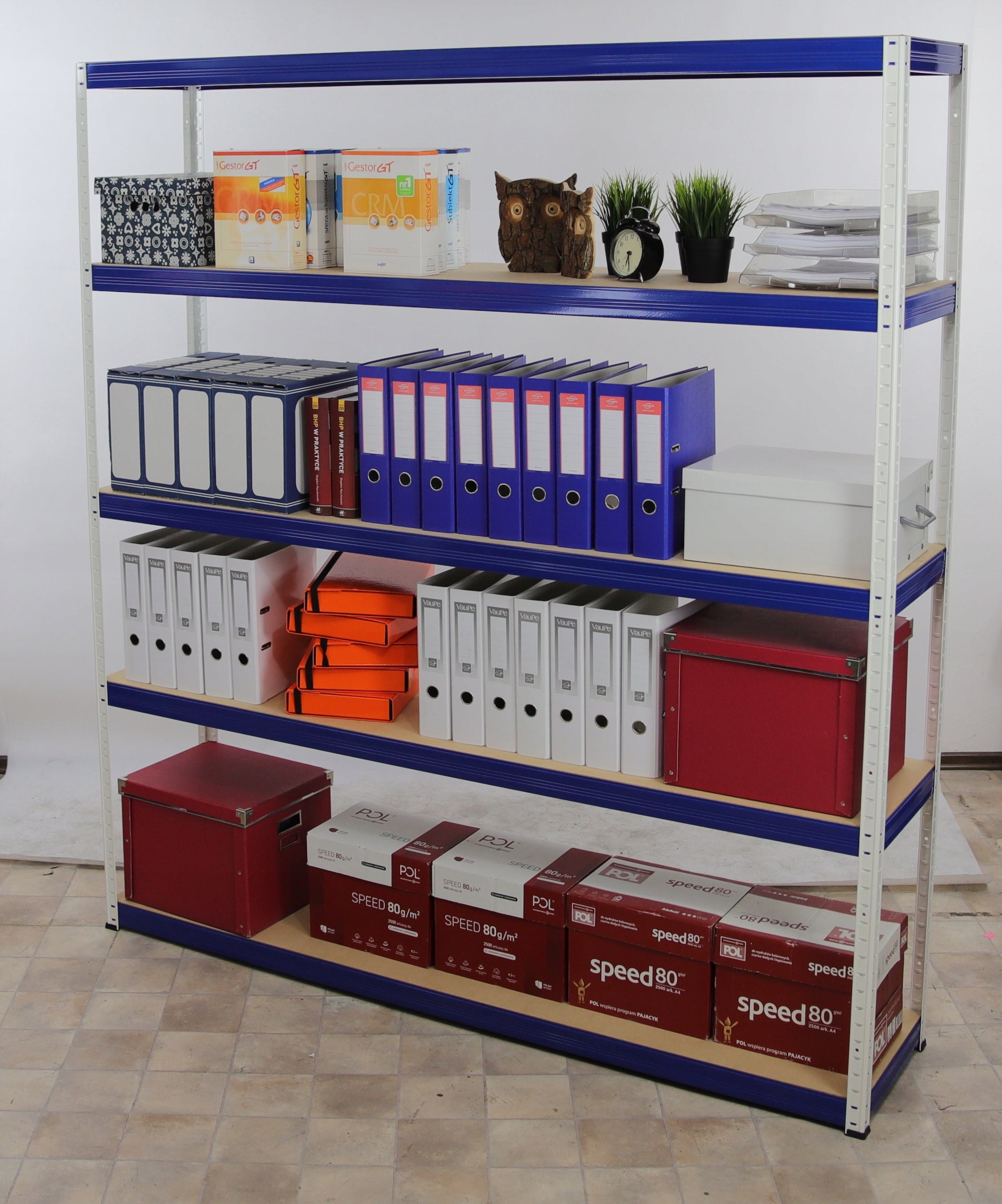 Metal rack storage rack HELIOS 213x180x50cm 5Px275kg WIDE STRONG Manufacturer no brand