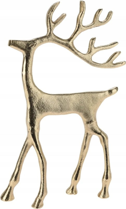 Metal reindeer gold 31 cm