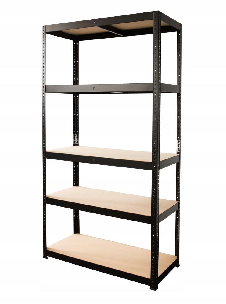 Metal storage rack 180x80x40 BLACK 5 SHELVES x 200kg LOFT Manufacturer Metalkas