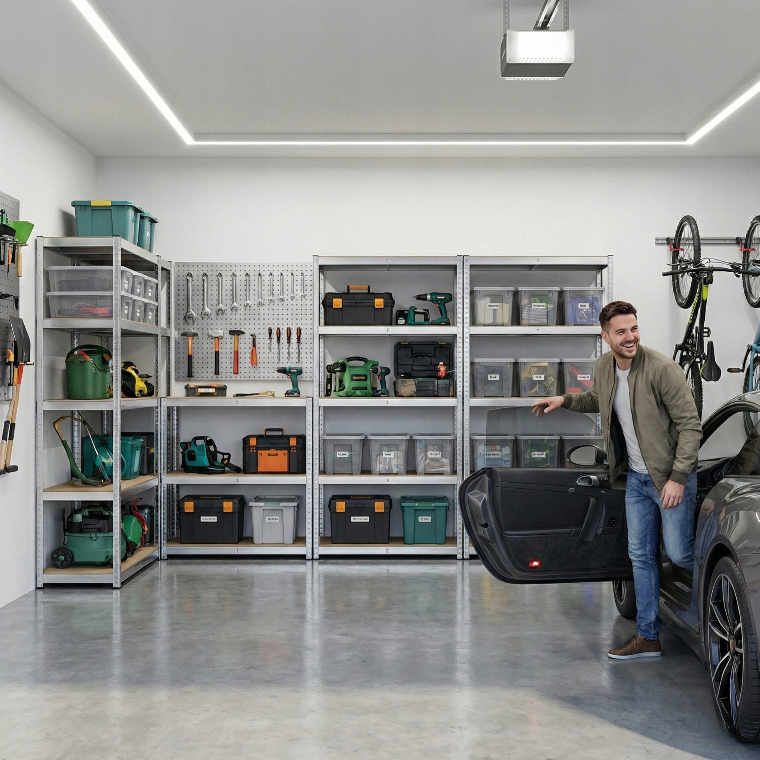 Metal storage rack 205x120x45cm for garage 1000 kg FUNFIT HOME&OFFICE Manufacturer code 4776