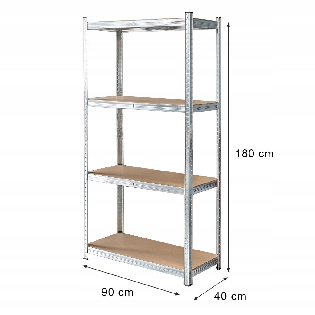 Metal storage rack 2in1 180x90x40cm 4 shelves MDF 700kg garage basement Manufacturer code MTP002665