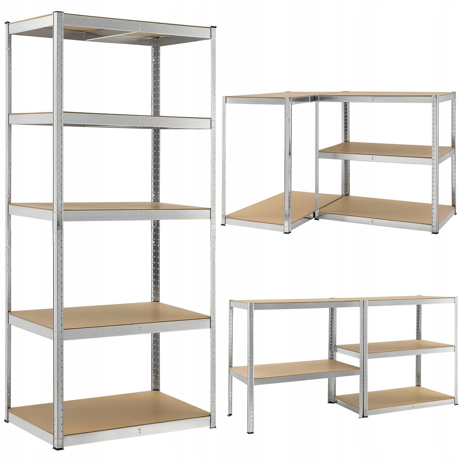 Metal storage rack 3in1 180x100x50cm 1000kg